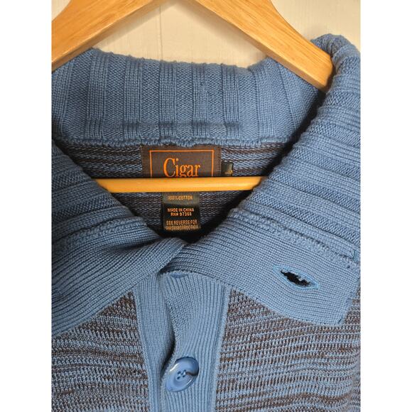 Cigar Couture Button Down Grandpa sweater Cardigan Size Large - Picture 3 of 4